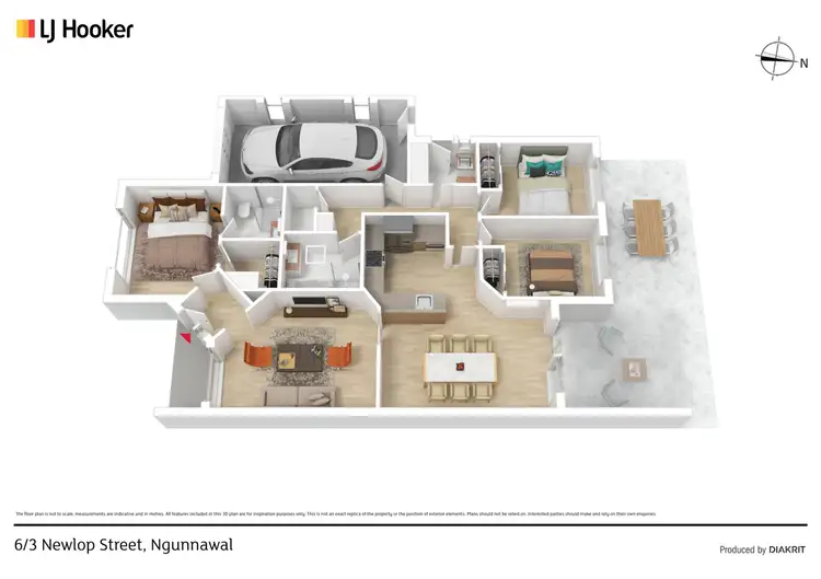 Floorplan of Homely townhouse listing, 6/3 Newlop Street, Ngunnawal ACT 2913