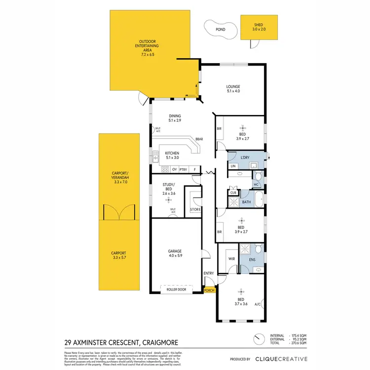 Floorplan of Homely house listing, 29 Axminster Crescent, Craigmore SA 5114