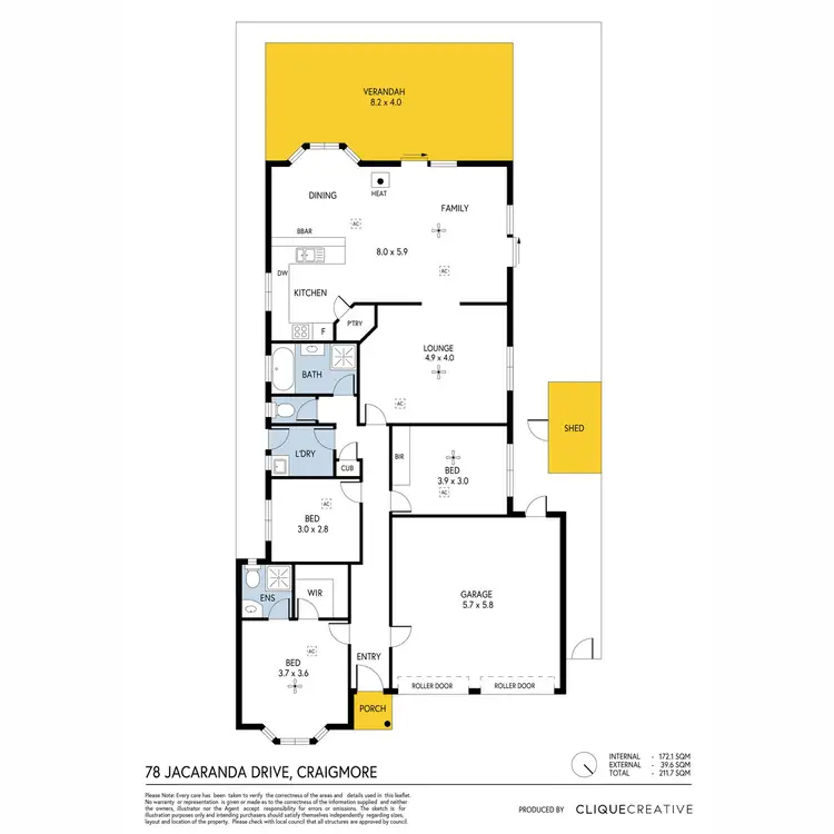 Floorplan of Homely house listing, 78 Jacaranda Drive, Craigmore SA 5114