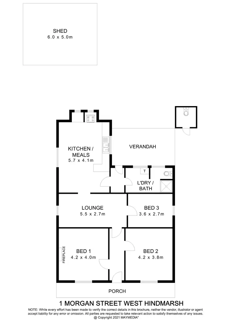 Floorplan of Homely house listing, 1 Morgan Street, West Hindmarsh SA 5007