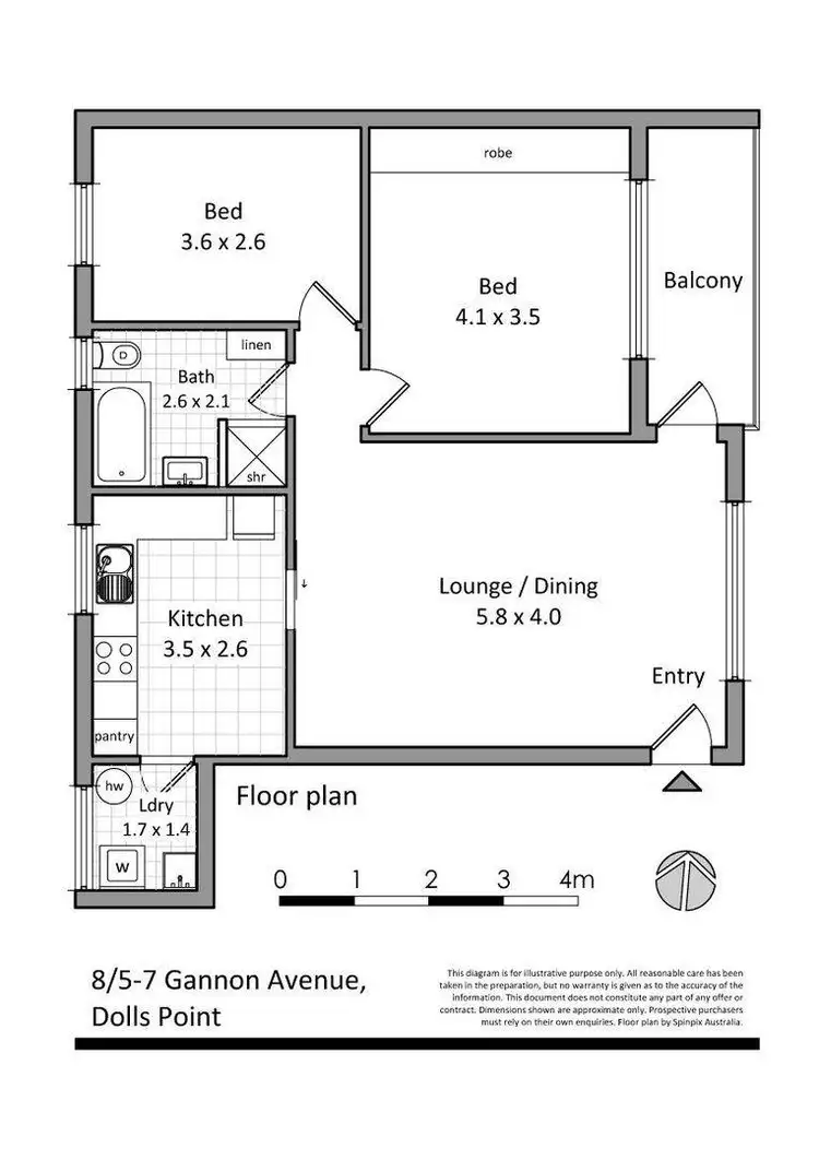 Floorplan of Homely apartment listing, 8/5-7 Gannon Avenue, Dolls Point NSW 2219