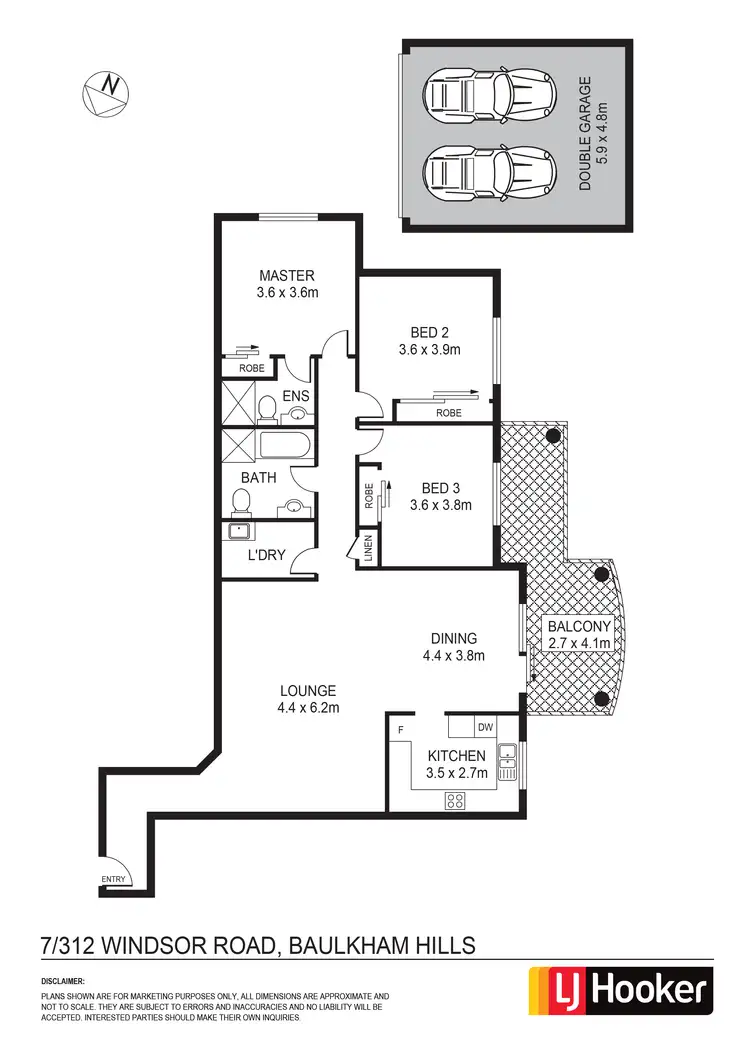 Floorplan of Homely unit listing, 7/312 Windsor Road, Baulkham Hills NSW 2153