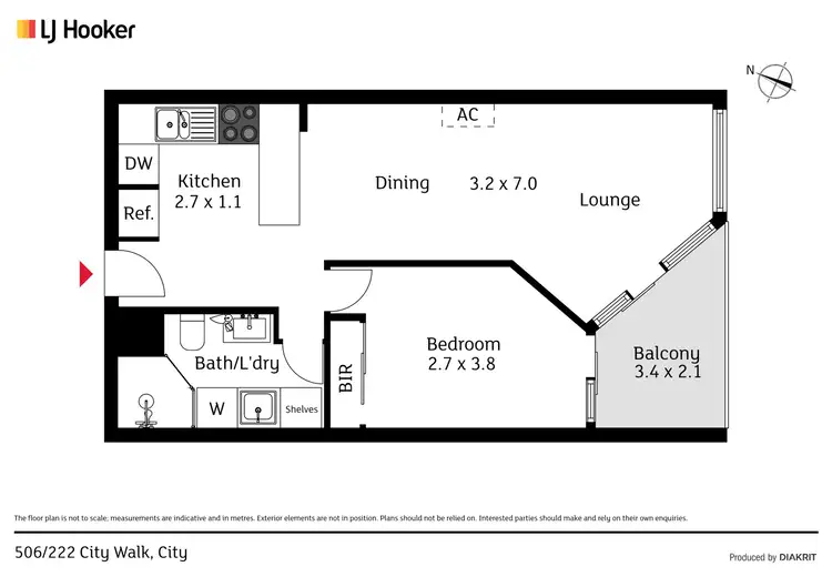Floorplan of Homely unit listing, 506/222 City Walk, City ACT 2601