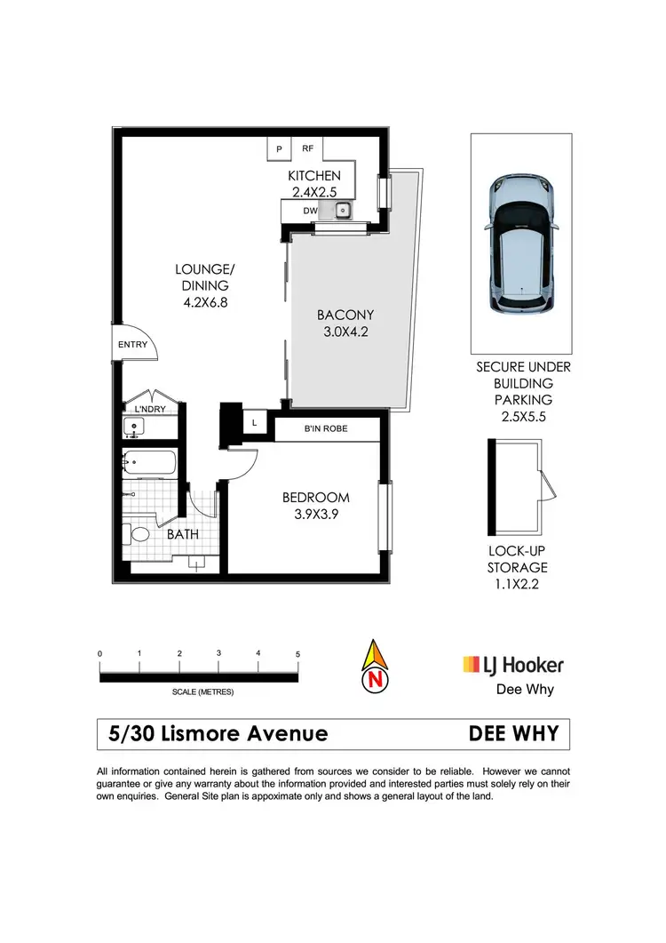 Floorplan of Homely apartment listing, 5/30 Lismore Avenue, Dee Why NSW 2099
