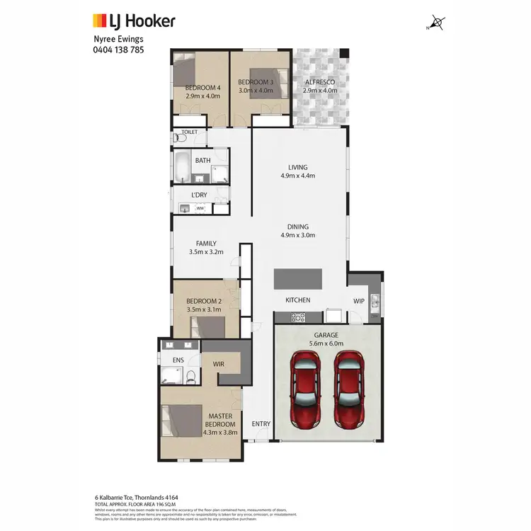 Floorplan of Homely house listing, 6 Kalbarrie Terrace, Thornlands QLD 4164