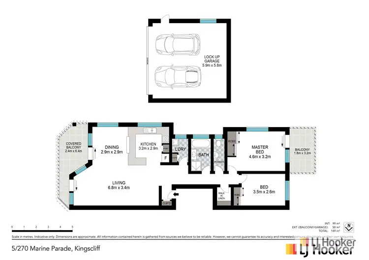 Floorplan of Homely unit listing, 5/270 Marine Parade, Kingscliff NSW 2487