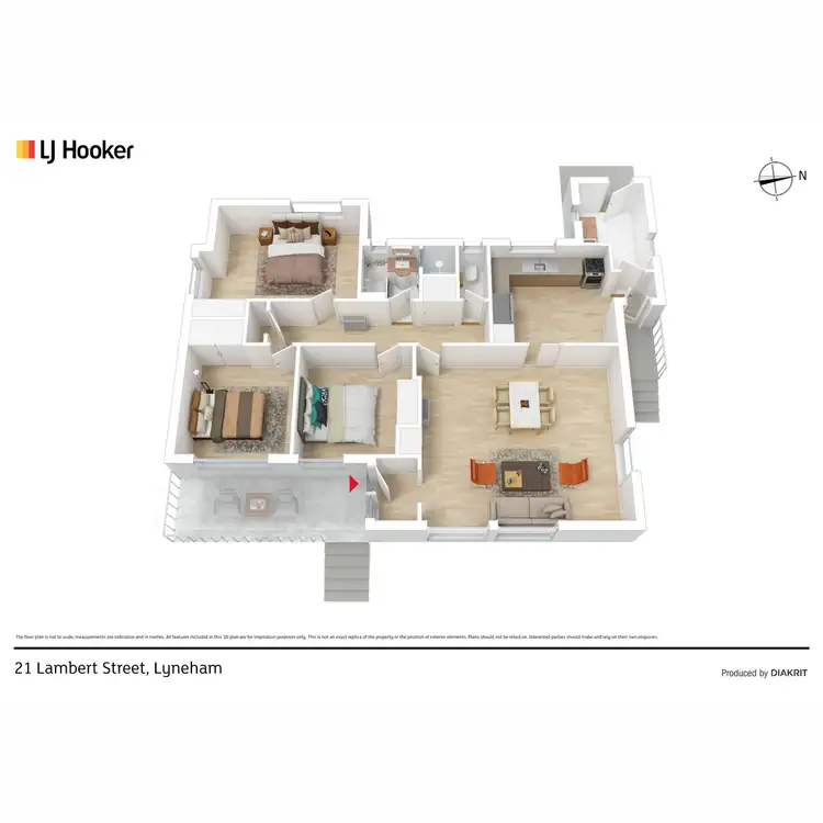 Floorplan of Homely house listing, 21 Lambert Street, Lyneham ACT 2602