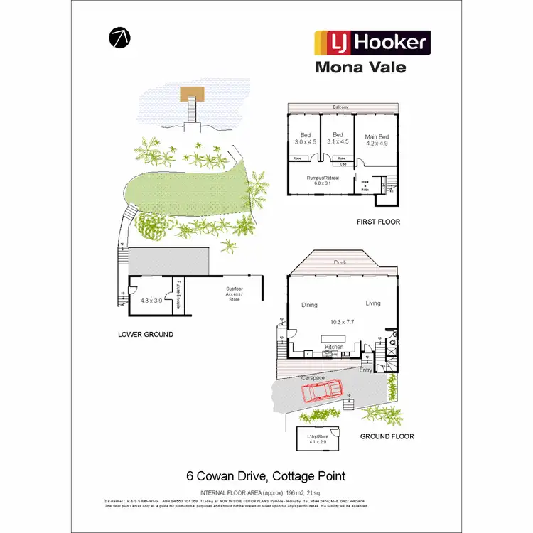 Floorplan of Homely house listing, 6 Cowan Drive, Cottage Point NSW 2084