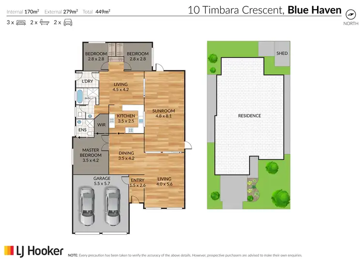 Floorplan of Homely house listing, 10 Timbara Crescent, Blue Haven NSW 2262