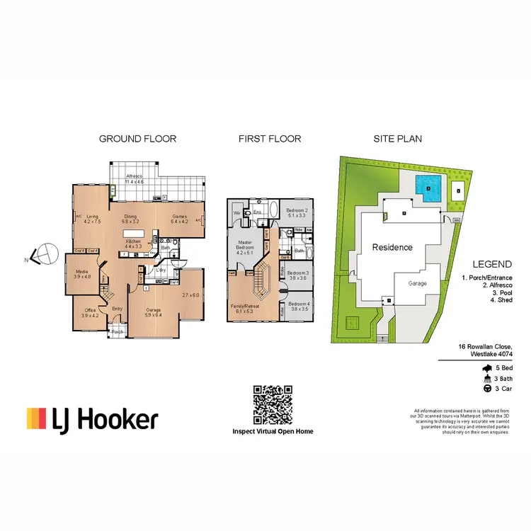 Floorplan of Homely house listing, 16 Rowallan Close, Westlake QLD 4074