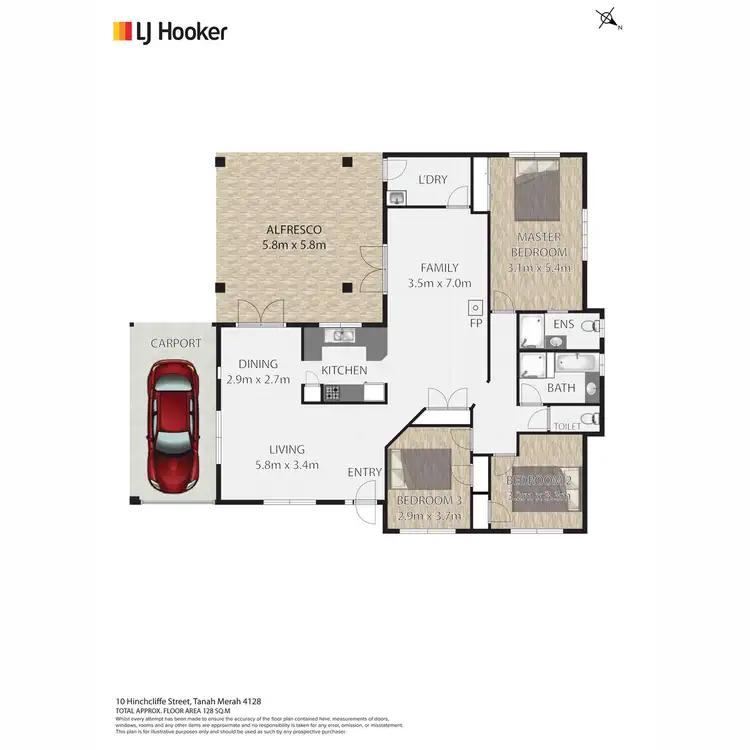 Floorplan of Homely house listing, 10 Hinchcliffe Street, Tanah Merah QLD 4128