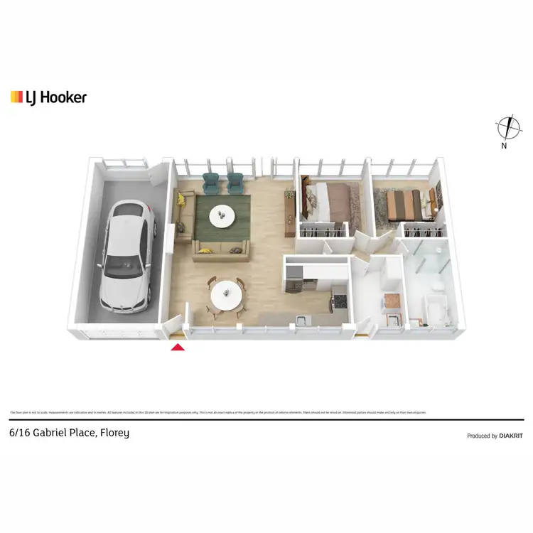 Floorplan of Homely townhouse listing, 6/16 Gabriel Place, Florey ACT 2615