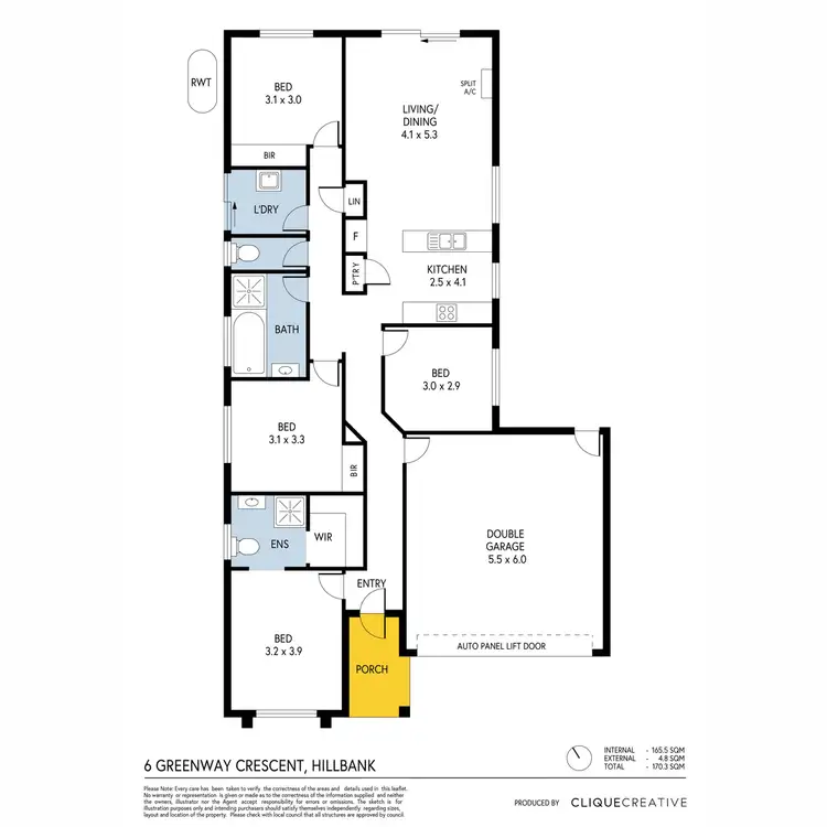 Floorplan of Homely house listing, 6 Greenway Crescent, Hillbank SA 5112