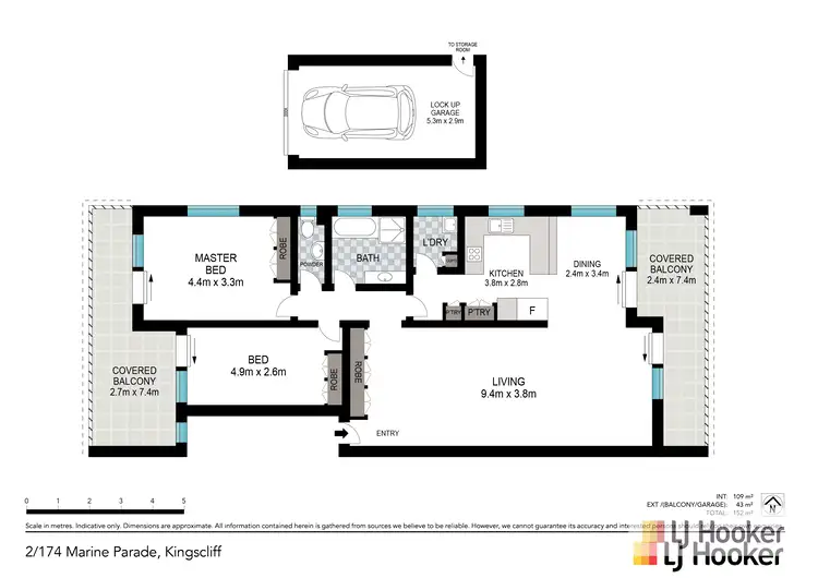 Floorplan of Homely unit listing, 2/174 Marine Parade, Kingscliff NSW 2487