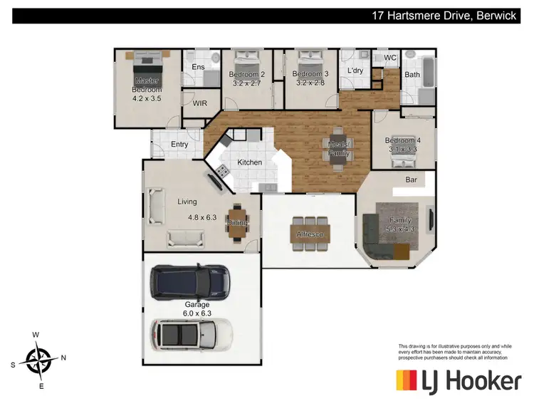 Floorplan of Homely house listing, 17 Hartsmere Drive, Berwick VIC 3806
