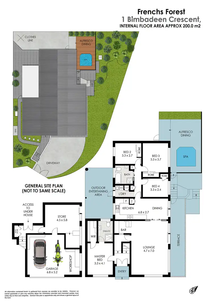Floorplan of Homely house listing, 1 Bimbadeen Crescent, Frenchs Forest NSW 2086