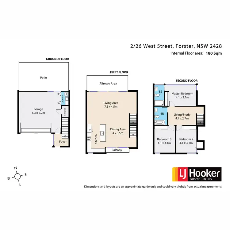 Floorplan of Homely townhouse listing, 2/26 West Street, Forster NSW 2428