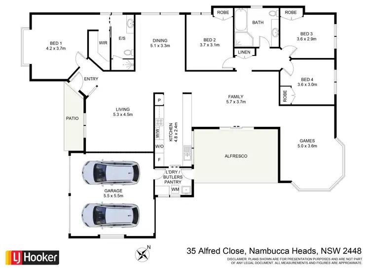 Floorplan of Homely house listing, 35 Alfred Close, Nambucca Heads NSW 2448
