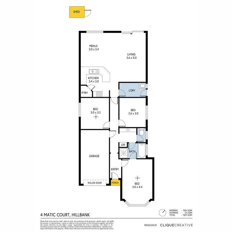 Floorplan of Homely house listing, 4 Matic Court, Hillbank SA 5112