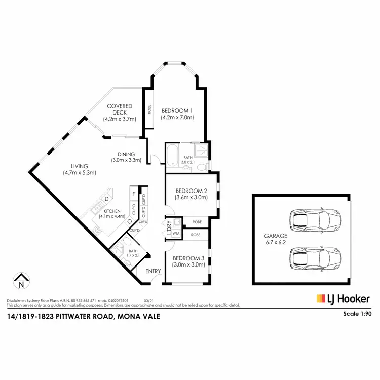 Floorplan of Homely apartment listing, 14/1819-1823 Pittwater Road, Mona Vale NSW 2103