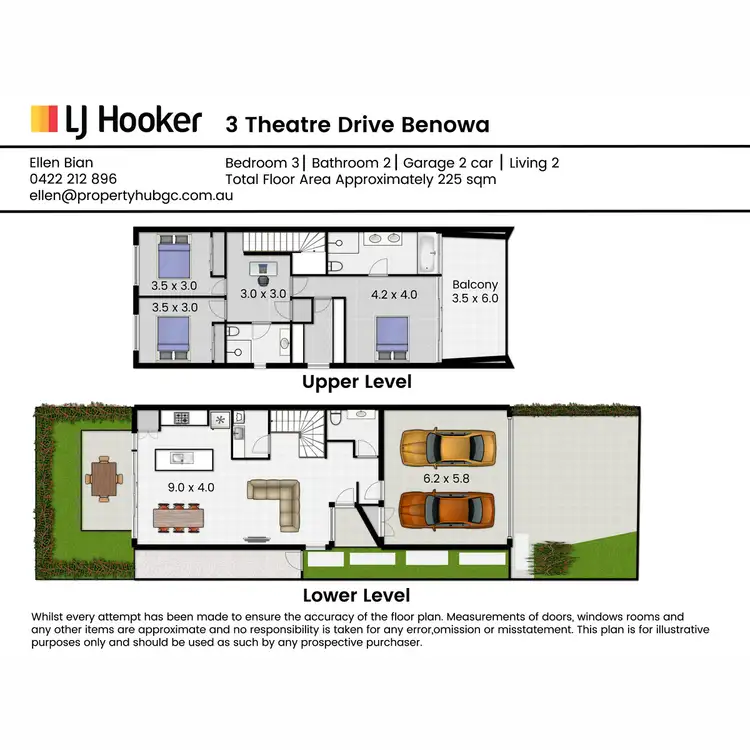 Floorplan of Homely townhouse listing, 3 Theatre Drive, Benowa QLD 4217