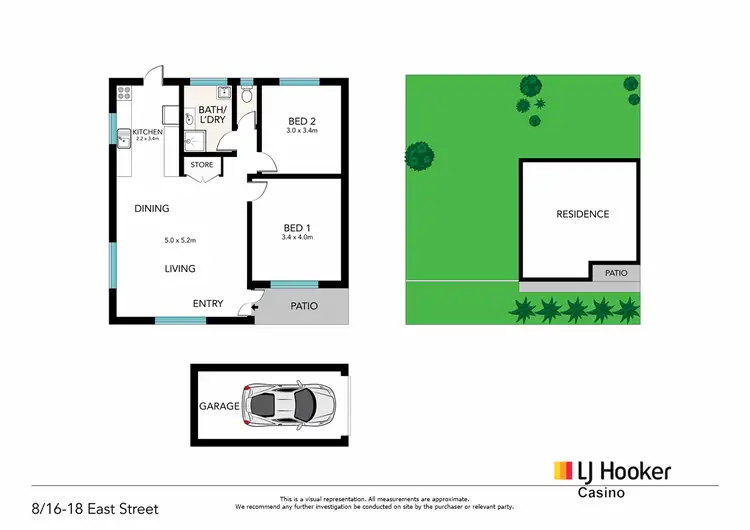 Floorplan of Homely unit listing, Unit 8/16-18 East Street, Casino NSW 2470