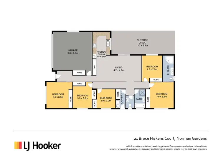 Floorplan of Homely house listing, 21 Bruce Hiskens Court, Norman Gardens QLD 4701
