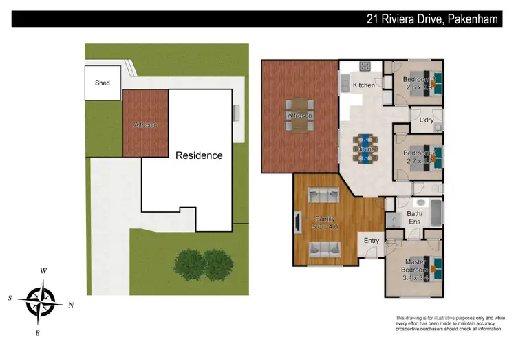 Floorplan of Homely house listing, 21 Riviera Drive, Pakenham VIC 3810