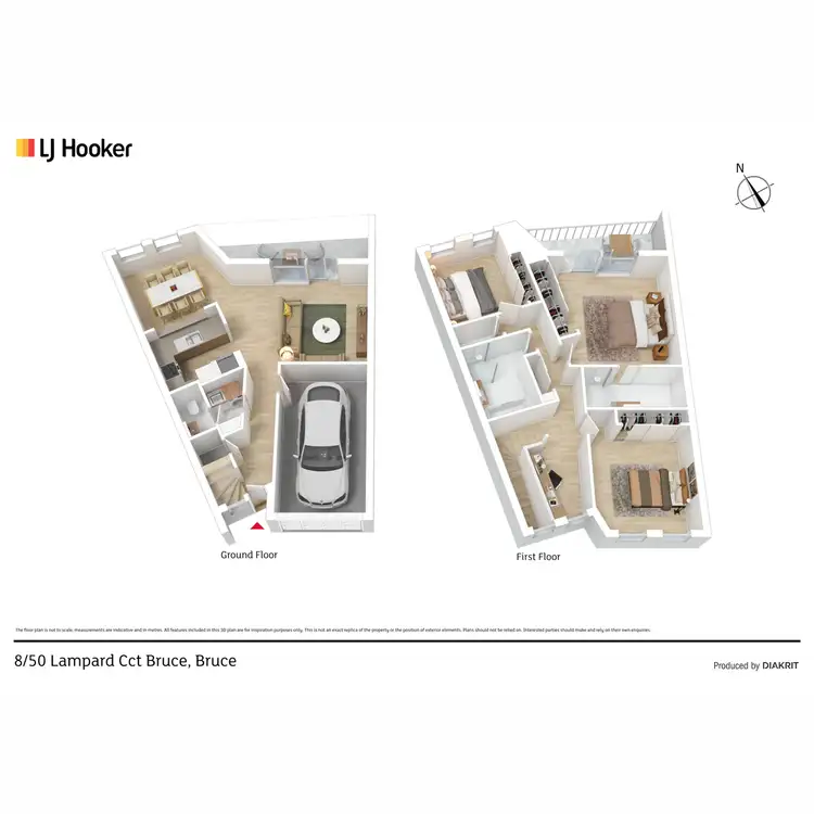 Floorplan of Homely townhouse listing, 8/50 Lampard Circuit, Bruce ACT 2617