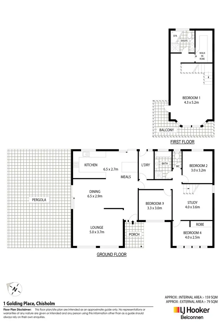 Floorplan of Homely house listing, 1 Golding Place, Chisholm ACT 2905
