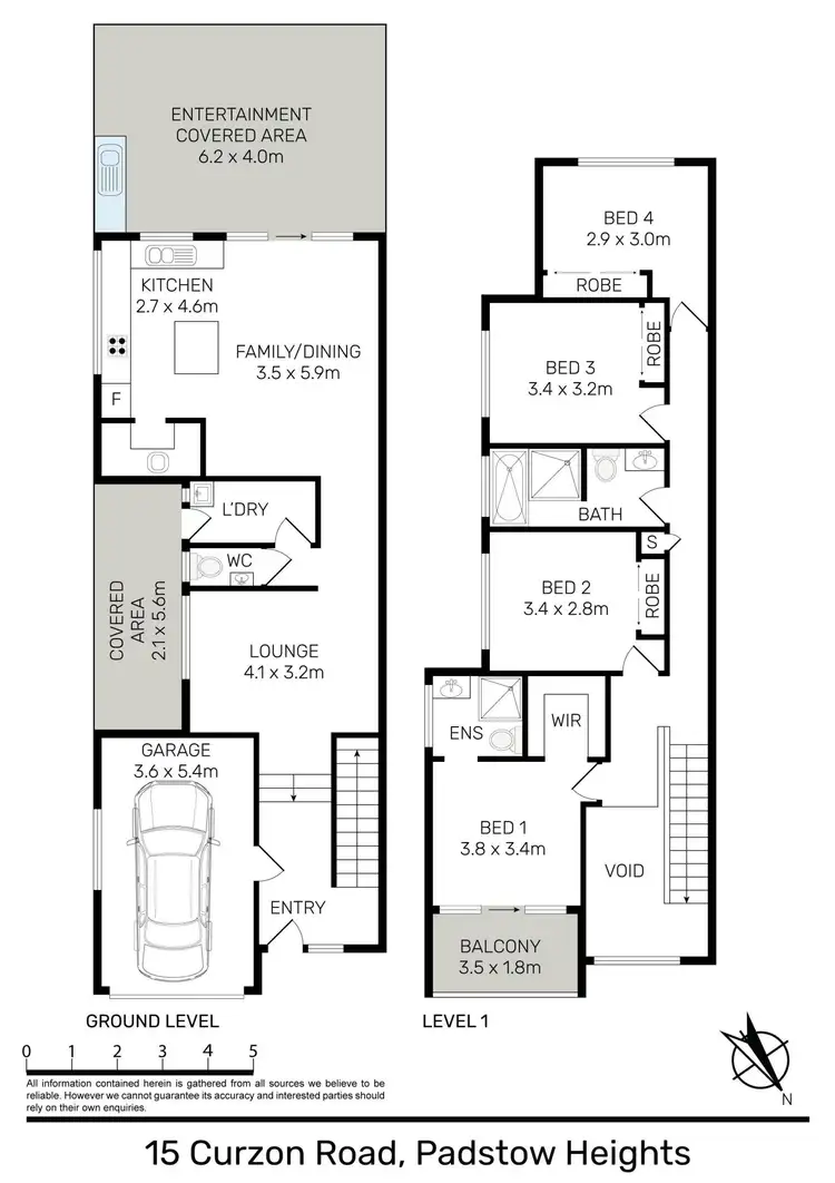 Floorplan of Homely semi-detached listing, 15 Curzon Road, Padstow Heights NSW 2211