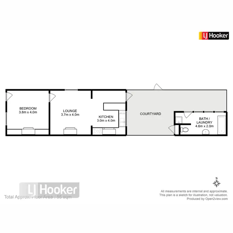 Floorplan of Homely flat listing, 4 South Street, Battery Point TAS 7004