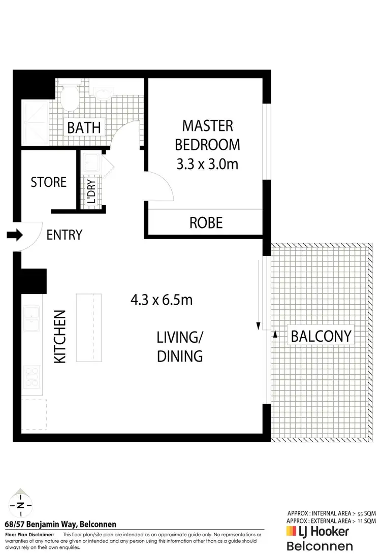 Floorplan of Homely apartment listing, 68/57 Benjamin Way, Belconnen ACT 2617