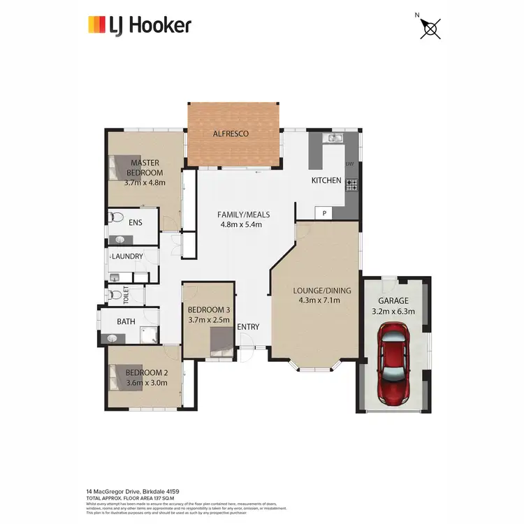Floorplan of Homely house listing, 14 MacGregor Drive, Birkdale QLD 4159