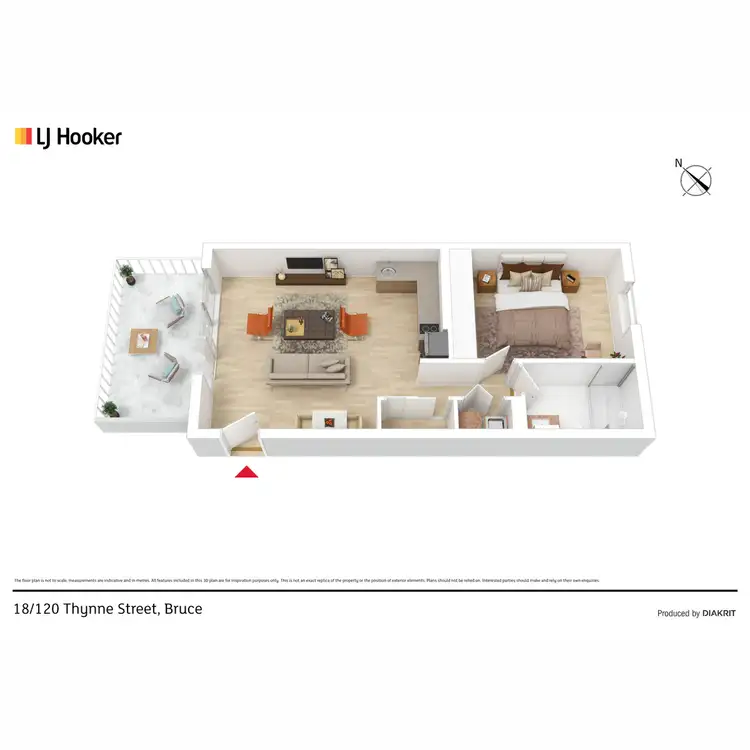 Floorplan of Homely unit listing, 18/120 Thynne Street, Bruce ACT 2617
