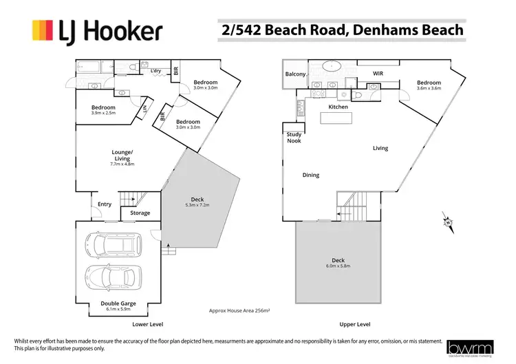 Floorplan of Homely semi-detached listing, 2/542 Beach Road, Denhams Beach NSW 2536