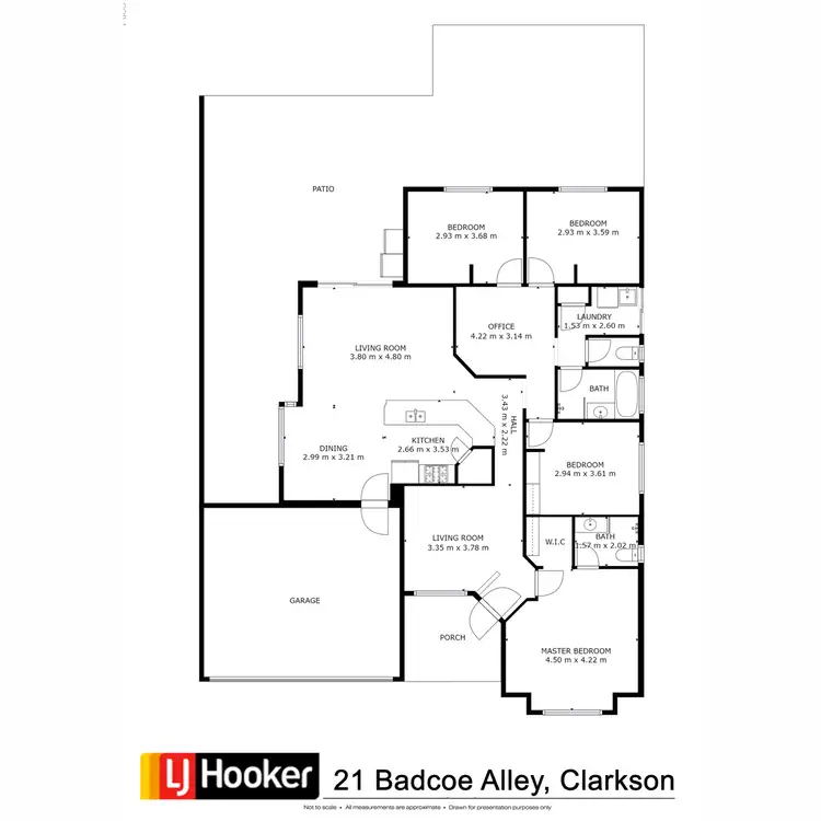 Floorplan of Homely house listing, 21 Badcoe Alley, Clarkson WA 6030