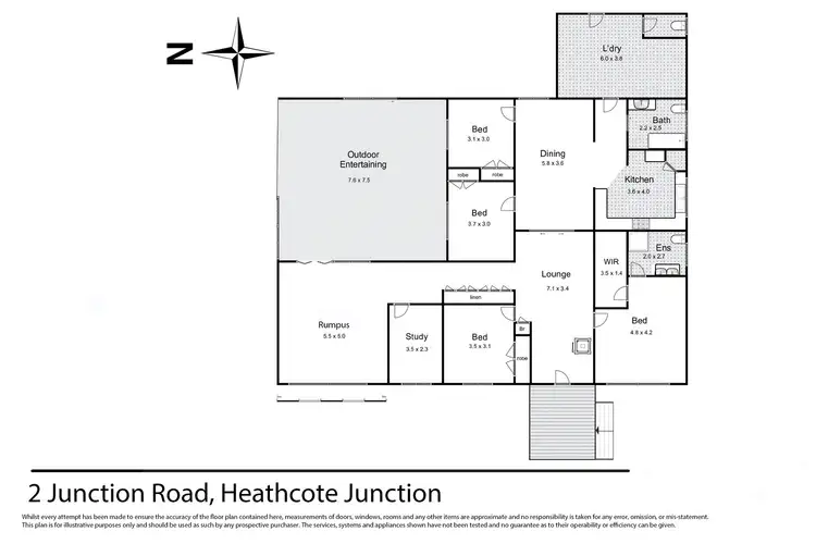Floorplan of Homely house listing, 2 Junction Road, Heathcote Junction VIC 3758