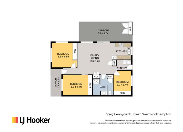 Floorplan of Homely house listing, 6/107 Pennycuick Street, West Rockhampton QLD 4700