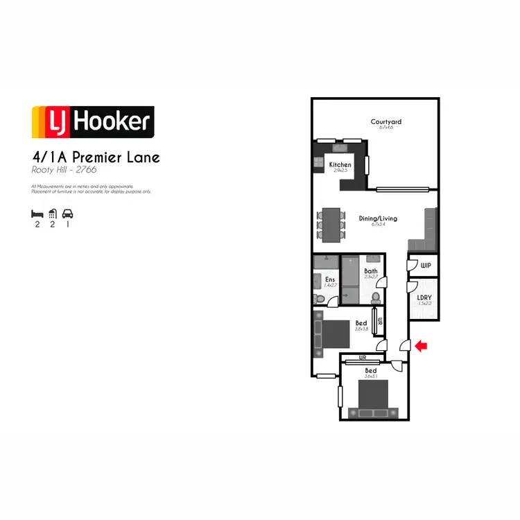 Floorplan of Homely apartment listing, 4/1A Premier Lane, Rooty Hill NSW 2766