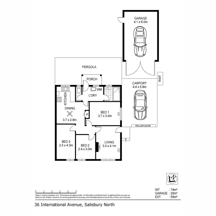 Floorplan of Homely semi-detached listing, 36 International Avenue, Salisbury North SA 5108