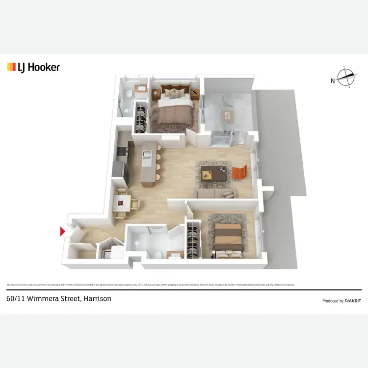 Floorplan of Homely unit listing, 60/11 Wimmera Street, Harrison ACT 2914