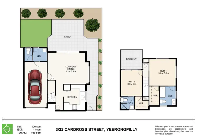 Floorplan of Homely townhouse listing, 3/22 Cardross Street, Yeerongpilly QLD 4105