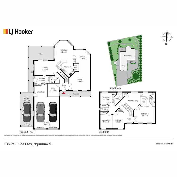 Floorplan of Homely house listing, 106 Paul Coe Crescent, Ngunnawal ACT 2913
