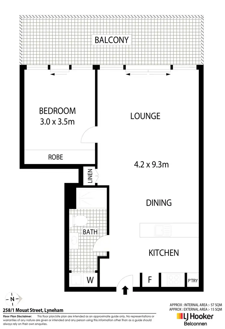 Floorplan of Homely apartment listing, 258/1 Mouat Street, Lyneham ACT 2602