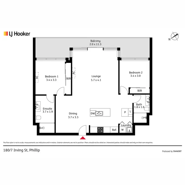 Floorplan of Homely apartment listing, 180/7 Irving Street, Phillip ACT 2606