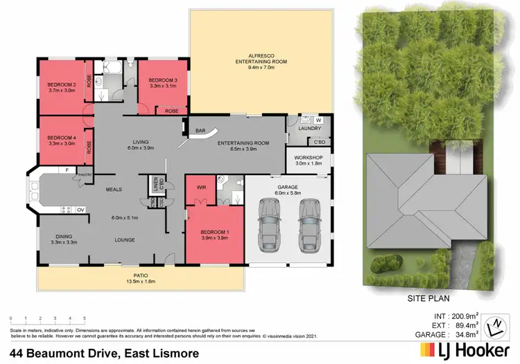 Floorplan of Homely house listing, 44 Beaumont Drive, East Lismore NSW 2480