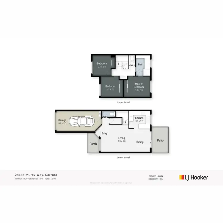 Floorplan of Homely townhouse listing, 24/38 Murev Way, Carrara QLD 4211