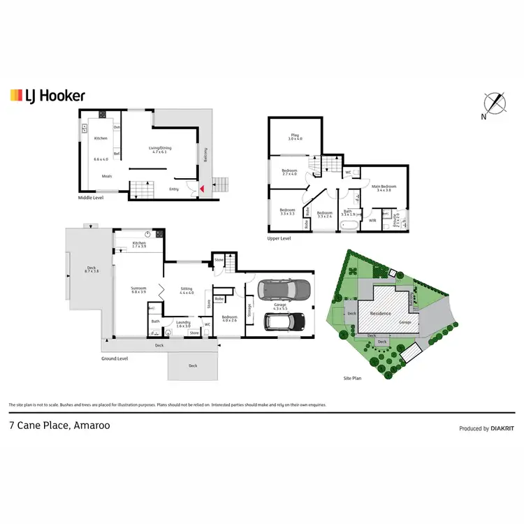 Floorplan of Homely house listing, 7 Cane Place, Amaroo ACT 2914