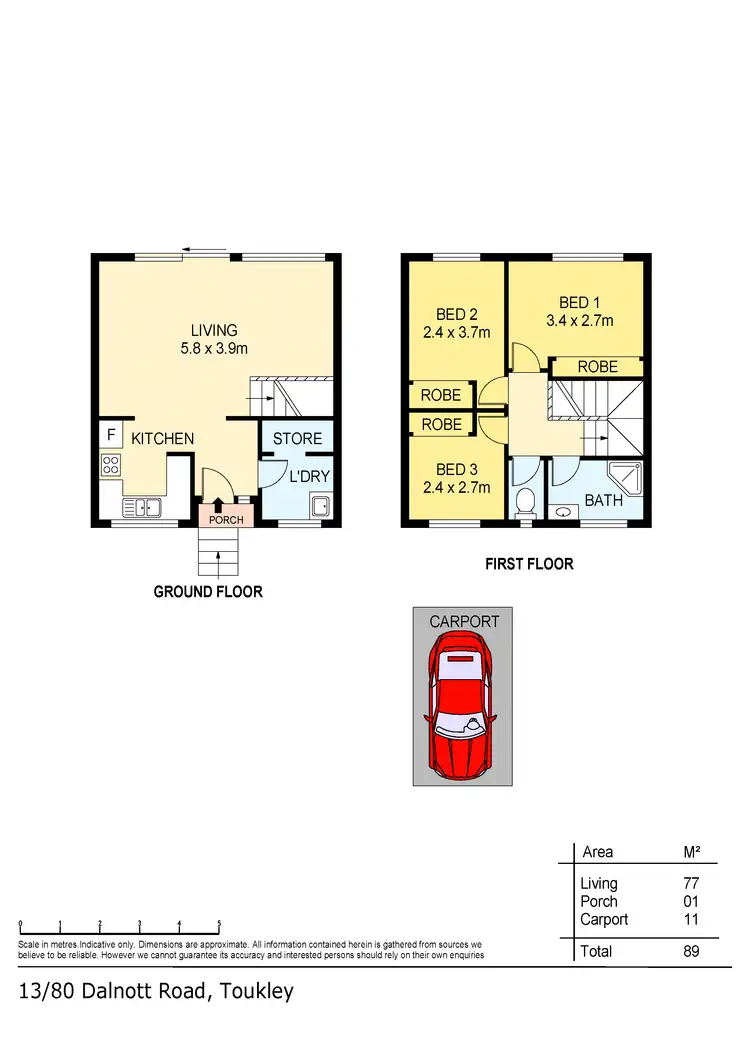 Floorplan of Homely unit listing, 13/80 Dalnott Road, Gorokan NSW 2263
